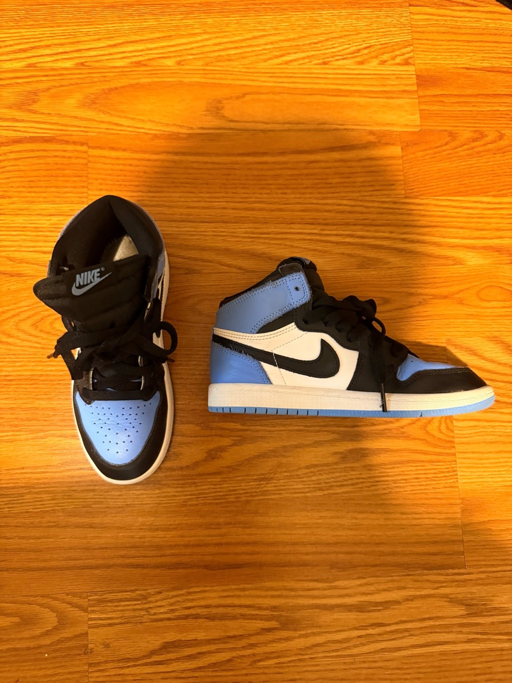 Nike Kids Light Blue, Black & White High-Top Sneakers